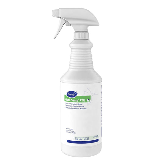 Diversey 04439 Good Sense RTU Liquid Odor Counteractant, Apple Scent, 32 oz Spray Bottle (Case of 12)