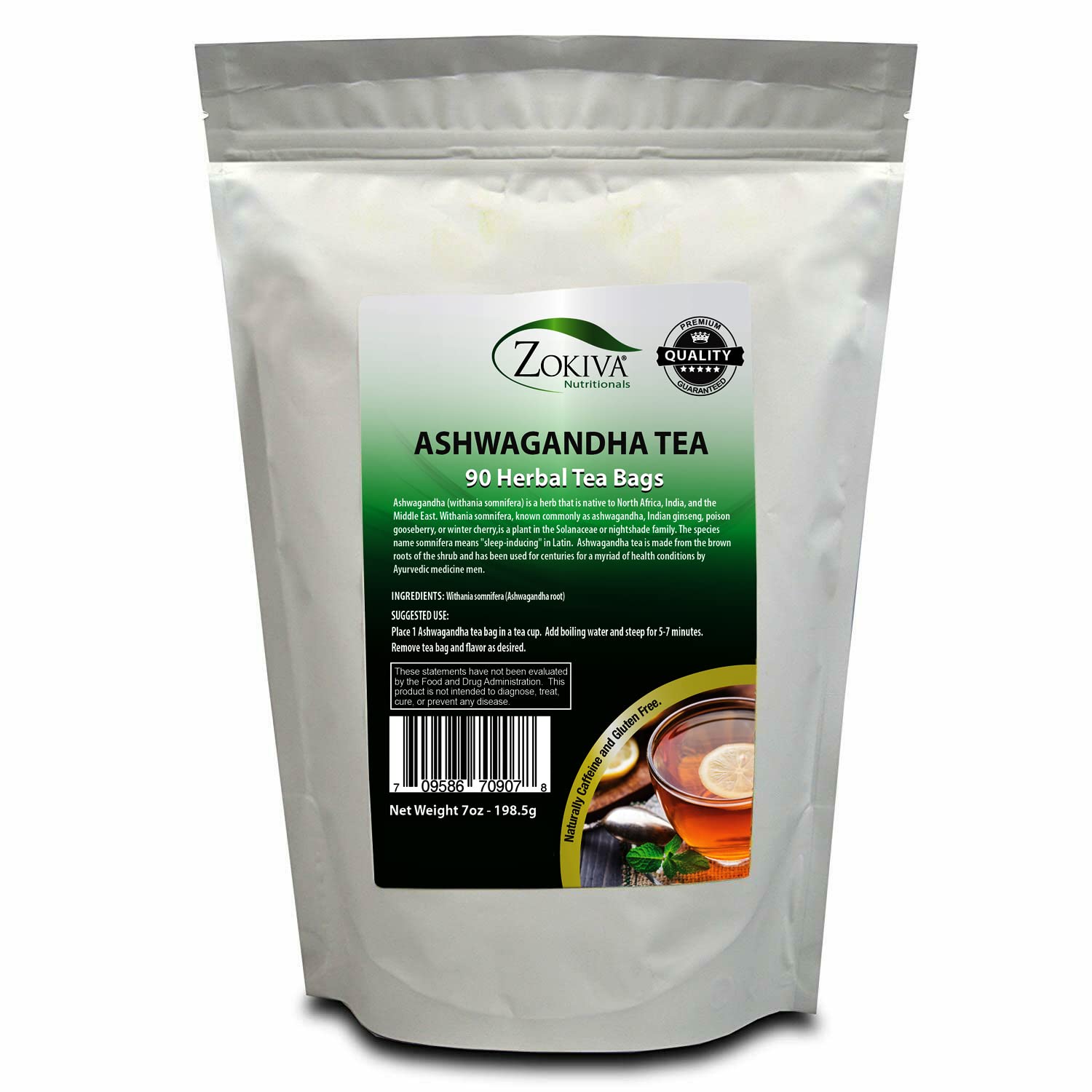 Ashwagandha Tea Organic 90 Bags Premium Quality 100% Pure Root -Withania Somnifera