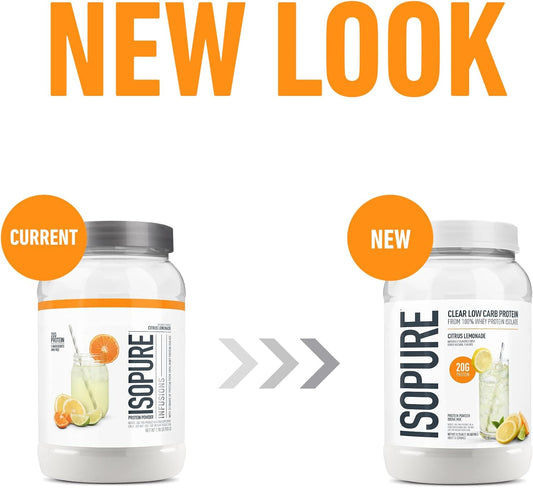 Isopure Infusions, Refreshingly Light Fruit Flavored Whey Protein Isolate Powder, "Shake Vigorously & Infuses In A Minute", Pineapple Orange Banana, 16 Servings
