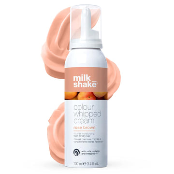 milk_shake Color Whipped Cream Leave In Coloring Conditioner - Provides Temporary Hair Color Tone, Rose Brown