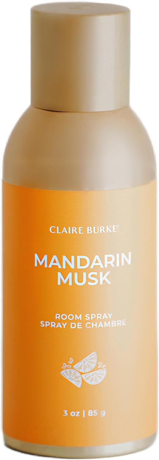 Claire Burke Room Spray, Mandarin Musk Scent for Air Freshener for Bathroom 4 oz, 1 ct : Health & Household
