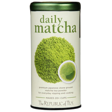 The Republic Of Tea Japanese Daily Matcha Powder, 1.5 Oz Tin | Matcha Green Tea | Makes 20+ Cups