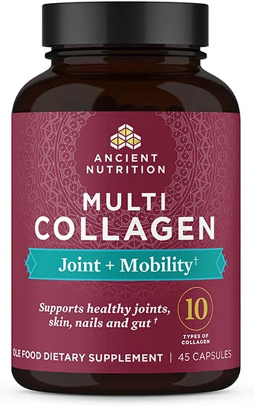 Ancient Nutrition Collagen Pills For Joint Support, Multi Collagen Capsules 45 Ct, Joint + Mobility, Supports Joints, Skin & Nails, Exercise Recovery, Paleo And Keto Friendly, Gluten Free