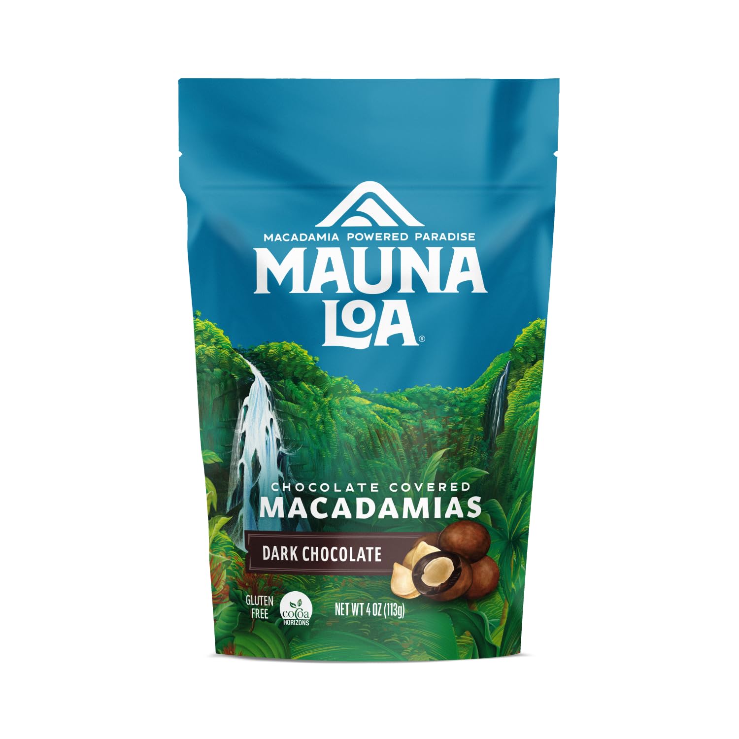 Mauna Loa Premium Hawaiian Chocolate Covered Macadamia Nuts, Dark Chocolate, Cocoa Dusted, 4 Oz Bag (Pack Of 1)