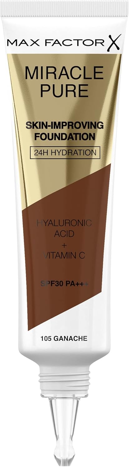 Max Factor Miracle Pure Foundation, Ganache 105 : Amazon.co.uk: Beauty