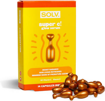 Solv Super C! Glow Serum - 14 Capsules. Boost Radiance | Skin Looks Refreshed | Minimise Signs Of Premature Ageing