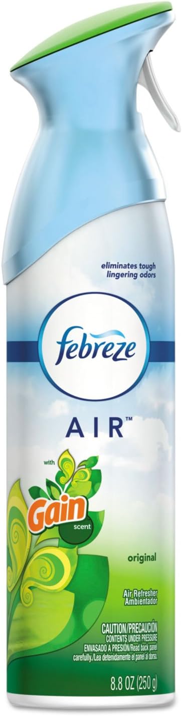 Febreze Air Freshener and Odor Eliminator Spray, Gain Original Scent, 8.8 Oz (Pack of 6)