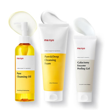 Ma:Nyo Pure Cleansing Oil 6.7Fl Oz + Pure & Deep Cleansing Foam 6.7Fl Oz + Galactomy Enzyme Peeling Gel 2.5Fl Oz