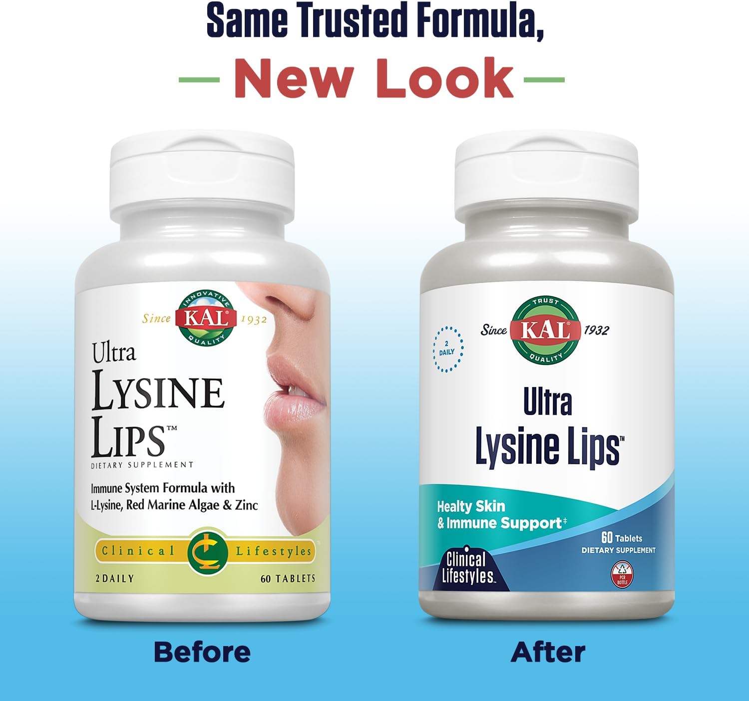 Kal Ultra Lysine Lips Tablets, 60 Count : Health & Household