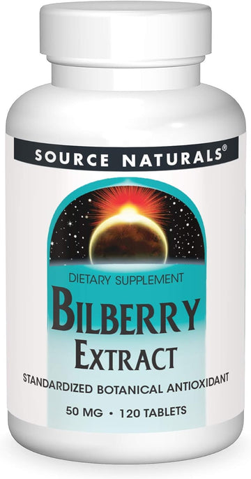 Source Naturals Bilberry Extract 50Mg, 120 Tablets