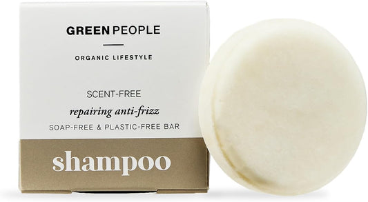 Green People Scent Free Shampoo Bar - Natural & Organic Zero Waste - Ultra-Gentle For Sensitive Scalp - Vegan, 50G
