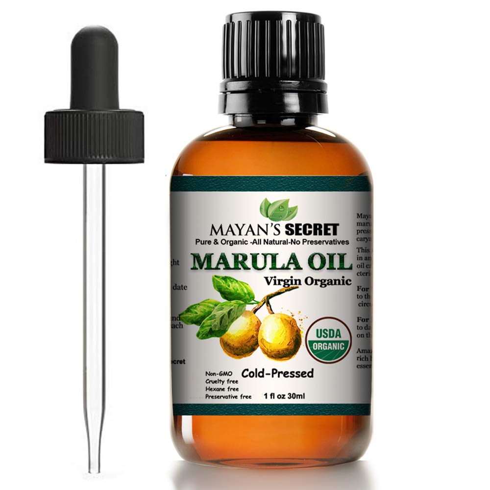 Mayan'S Secret Marula Oil Usda Certified Organic, Virgin, Cold Pressing, Unrefined Luxury Oil For Face, Body, Lips, Hair, Nails, Shampoo, Conditioner, Lotion, Face Serum