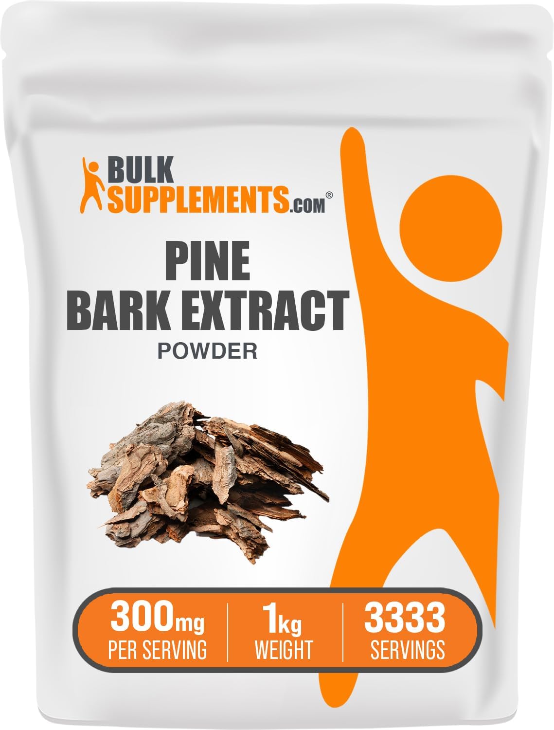 Bulksupplements.Com Pine Bark Extract Powder - Pine Bark Supplement, Pine Bark Powder - Antioxidants Support, Gluten Free - 300Mg Per Serving, 1Kg (2.2 Lbs) (Pack Of 1)