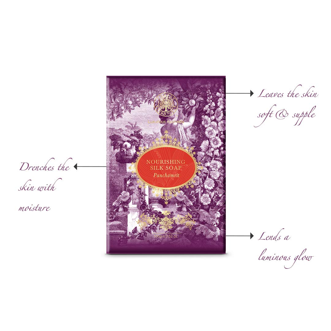 Forest Essentials Nourishing Silk Soap, Panchamrit, 100G : Beauty & Personal Care