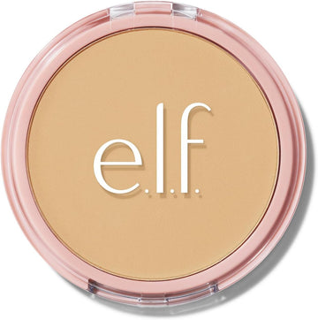E.L.F. Halo Glow Powder Filter, Pressed Finishing Powder, Buildable Coverage, Crease-Resistant, Blurs The Appearance Of Pores, With Velour Puff And Mirror, Vegan & Cruelty-Free, Tan Neutral Warm