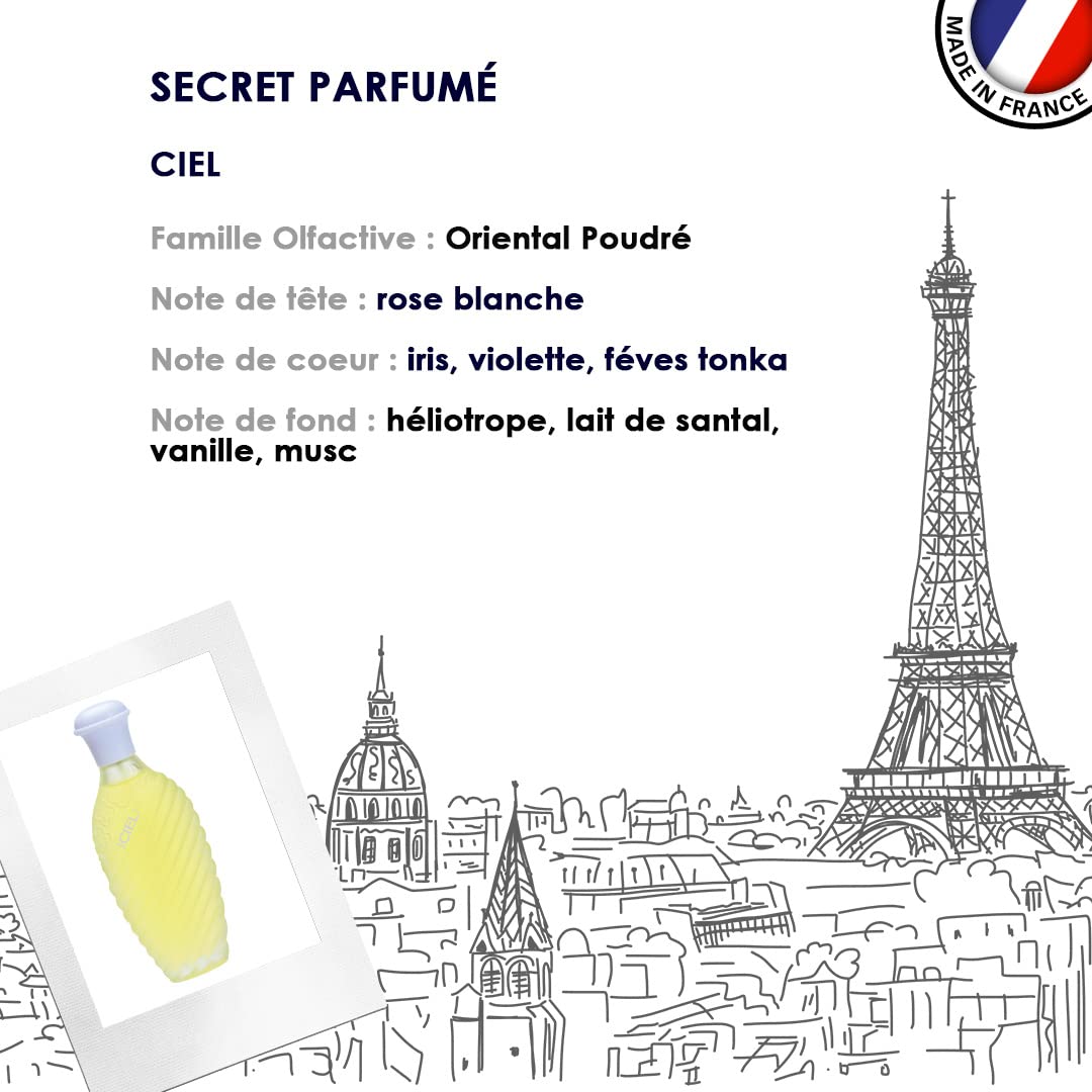 Jacques Saint Pres Ciel - Eau De Parfum For Women- Soft, Powdery Scent - Notes Of Vanilla, White Rose, & Different Flowers- Feminine, Exquisite & Delicate- 3.4 Fl Oz : Colonia Ciel : Beauty & Personal Care