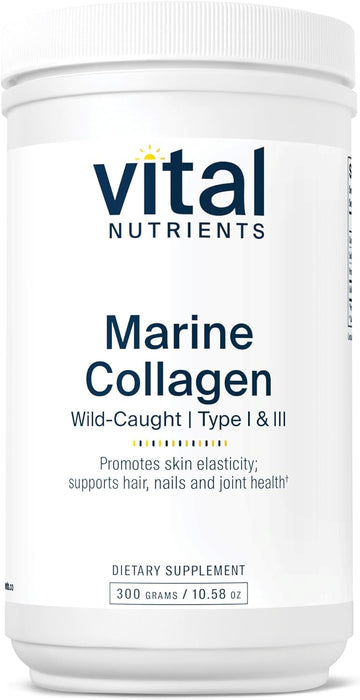 Vital Nutrients Marine Collagen Powder Unflavored | Hair, Skin, Nails, & Joint Support* | Type I & Iii Collagen Powder Supplement From Wild-Caught Fish | Gluten, Dairy, Soy Free | 60 Capsules