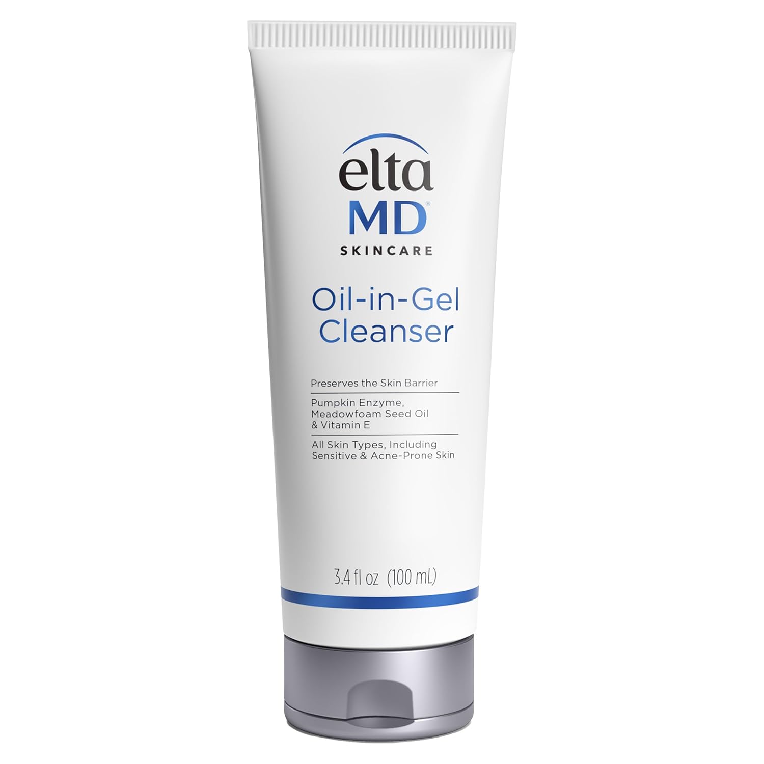 Eltamd Oil-In-Gel Facial Cleanser, Daily Gentle Face Cleanser, Removes Long-Wear Makeup, Sunscreen, And Sweat, 3.4 Oz Tube