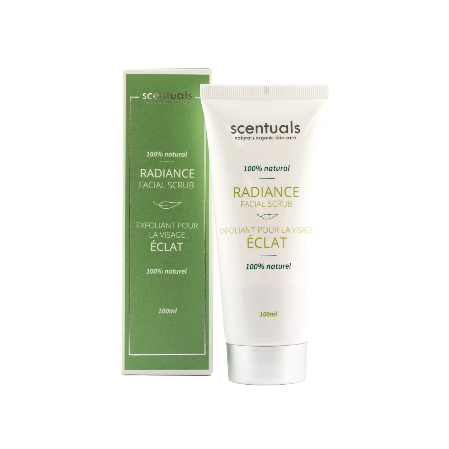 Scentuals 100% Natural Radiance Facial Scrub, White, 3.38 Fluid Ounce : Beauty & Personal Care