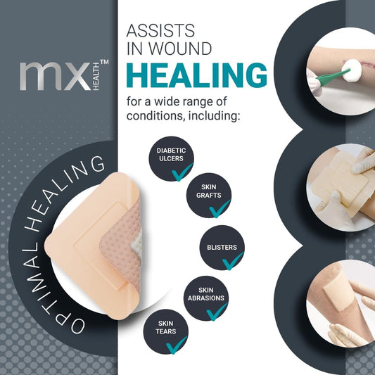 Mx Wound Dressings Silicone 7.5X7.5Cm (Individually Barcoded - Giftbox Of 10 Pouches)