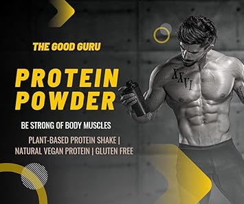 The Good Guru -Vegan Protein Powder Chocolate 500G - 12 Servings Plant-Based Protein Shake | Natural Vegan Protein | Gluten Free