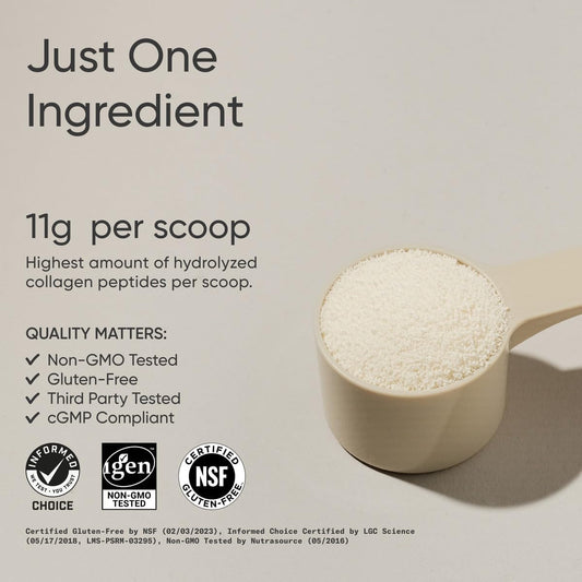 Sports Research Collagen Peptides For Women & Men - Hydrolyzed Type 1 & 3 Collagen Powder Protein Supplement For Healthy Skin, Nails, Bones & Joints - Easy Mixing Vital Nutrients & Proteins