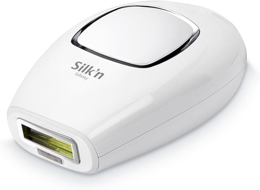 Silk'N Permanent Hair Remover For Light To Dark Skin, 400,000 Light Pulses, Pulse And Sliding Technology, Ehpl, Infinity, White, Inf1Pe1001