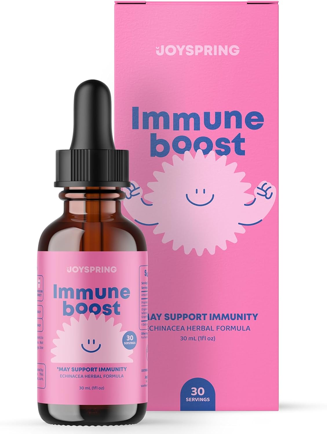 Joyspring Immune Drops - Kids’ Immunity Support Supplement (1 Fl Oz, 30 Servings) With Organic Elderberry Liquid, Echinacea, Oregon Grape Root & Orange Peel For Ages 2-16+ Years And Adults