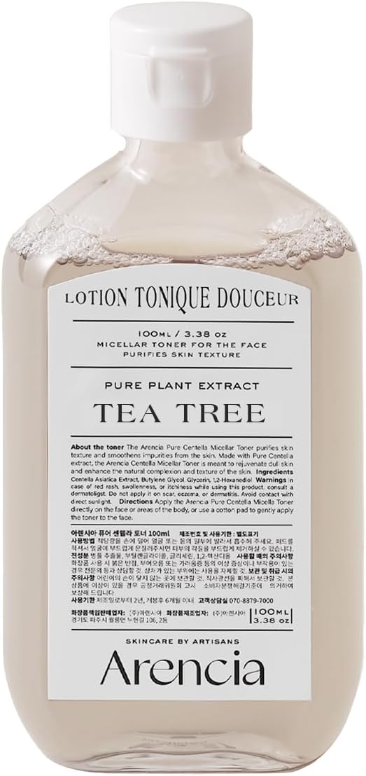 Tea Tree Hydrating Toner For Face, 3.38 Oz, Purifies Skin Texture