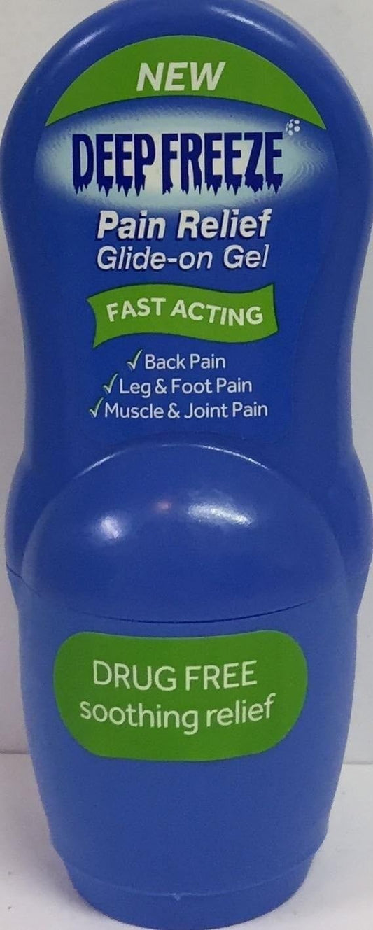Three Packs Of Deep Freeze Pain Relief Glide On Gel 50G