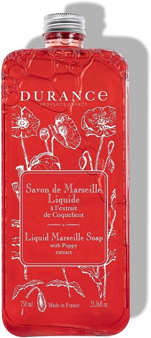 Durance Poppy Marseille Liquid Hand Wash 750Ml - Gentle & Nourishing
