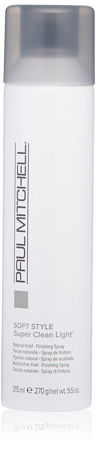 Paul Mitchell Super Clean Light Finishing Hairspray, Natural Hold, Touchable Finish, For Fine Hair, 9.5 Oz