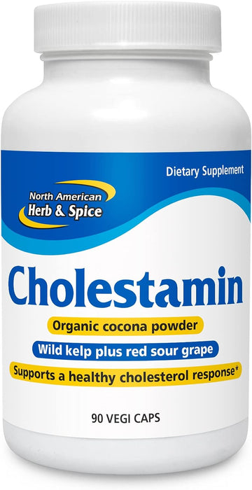 NORTH AMERICAN HERB & SPICE Cholestamin - 90 Capsules - Supports Healthy Cholesterol - Super Strength P73 Oreganol Oil with Kelp, Resveratrol & Garlic - Non-GMO - 45 Servings