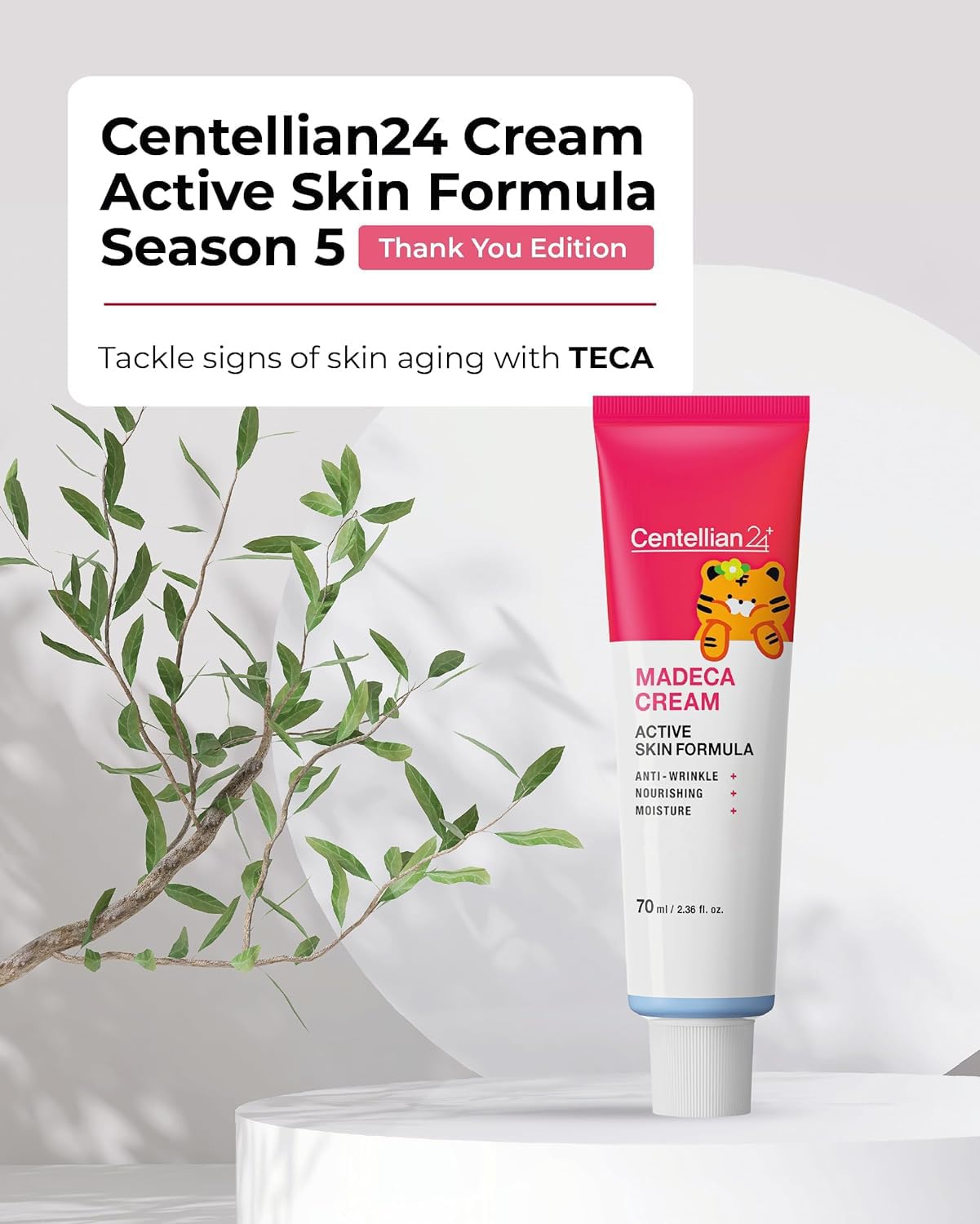 Centellian 24 Madeca Cream (Season 4, 1.7+1.7Fl Oz) + Madeca Cream (Special Edition - Thank You, 2.4Fl Oz) - Korean Skin Care, Sensitive Skin With Teca, Centella Asiatica & Madecassoside