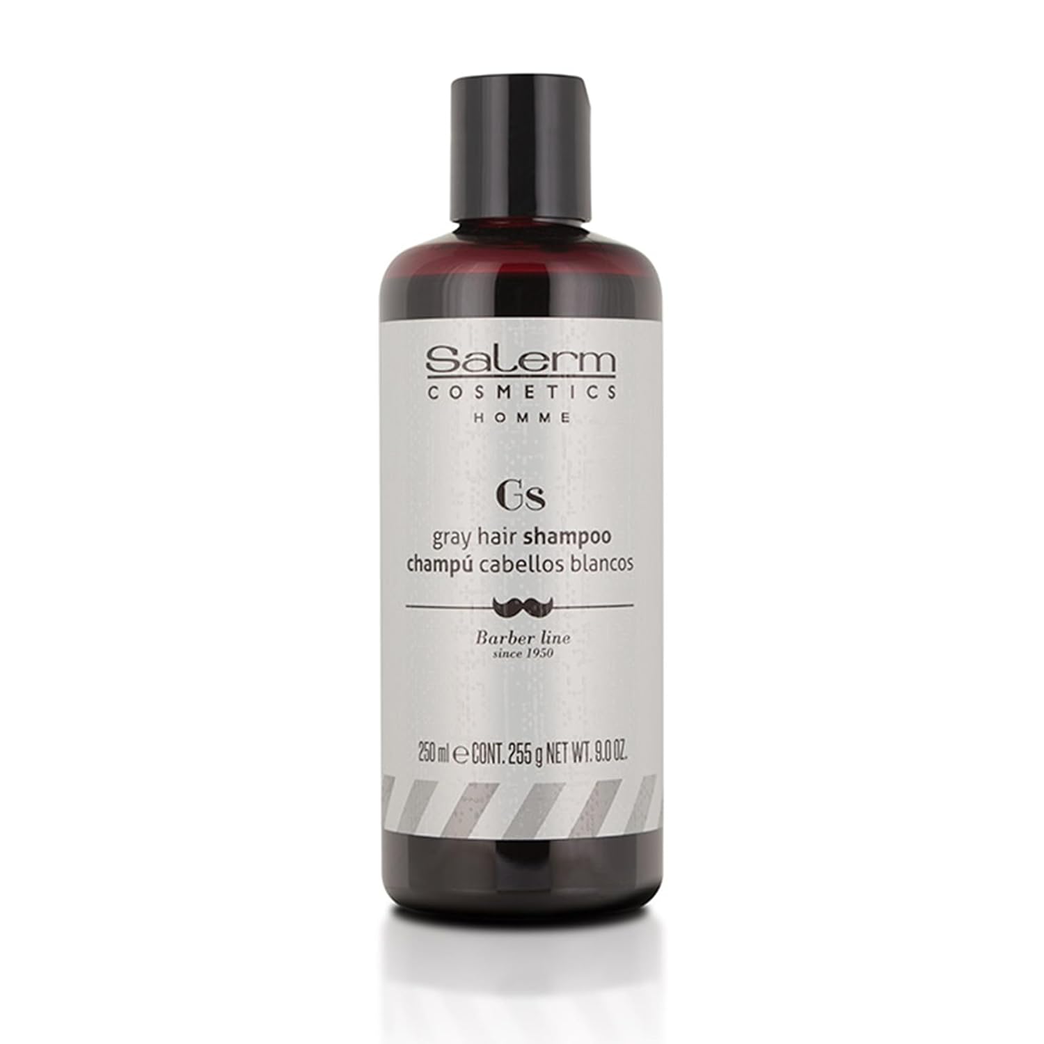 Salerm - White Hair Shampoo For Men - Homme White Hair Shampoo - 250 Ml - For White, Blonde, Or Bleached Hair - Eliminates Yellow Tones - Hydrates And Nourishes - Specific Care