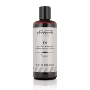 Salerm - White Hair Shampoo For Men - Homme White Hair Shampoo - 250 Ml - For White, Blonde, Or Bleached Hair - Eliminates Yellow Tones - Hydrates And Nourishes - Specific Care