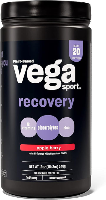 Vega Sport Recovery, Apple Berry - Post Workout Recovery Drink for Wom