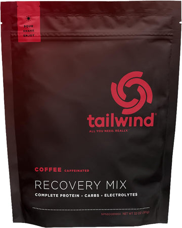 Tailwind Nutrition Recovery Mix, Complete Protein, Carbohydrates, And Electrolytes Powder Drink Mix For Post-Workout, Free Of Gluten, Soy, And Dairy, Vegan, 15 Servings, Coffee