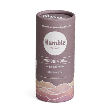 Humble Brands Original Formula, Plastic-Free, Aluminum-Free Deodorant Long Lasting Odor Control With Baking Soda And Essential Oils, Patchouli & Copal