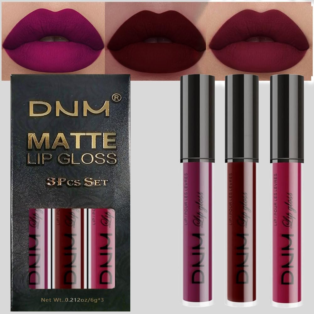 Evpct 2Pcs Dark Royal Blue Matte Liquid Lipstick Lip Gloss Stain And Retractable Lip Liner Makeup Set For Women Long Lasting Waterproof 24 Hours Lipstick Labial Mate Larga Duracion 24 55