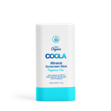 Coola Organic Mineral Sunscreen Spf 50 Sunblock Stick, Dermatologist Tested Skin Care For Daily Protection, Vegan And Gluten Free, 0.6 Oz