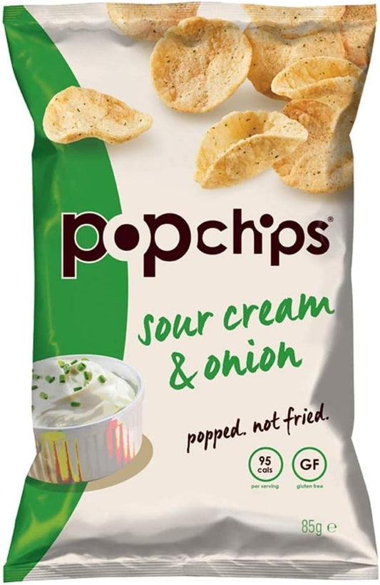 Popchips Sour Cream & Onion Potato Chips, 85G