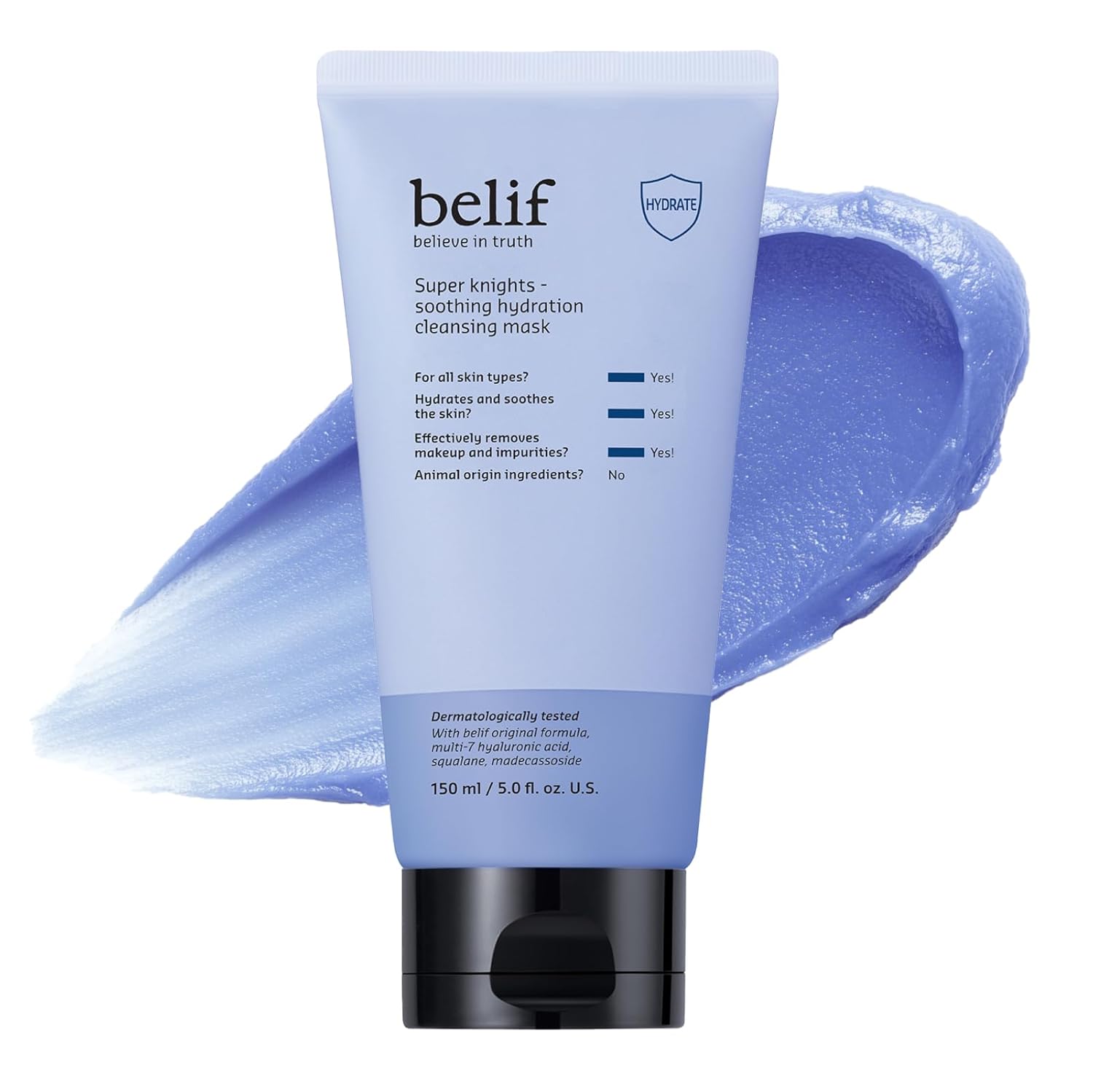 Belif Super Knights - Pore Minimizing Cleansing Mask, 2-In-1 Facial Mask & Cleanser | Korean Skincare (5.0 Fl. Oz)