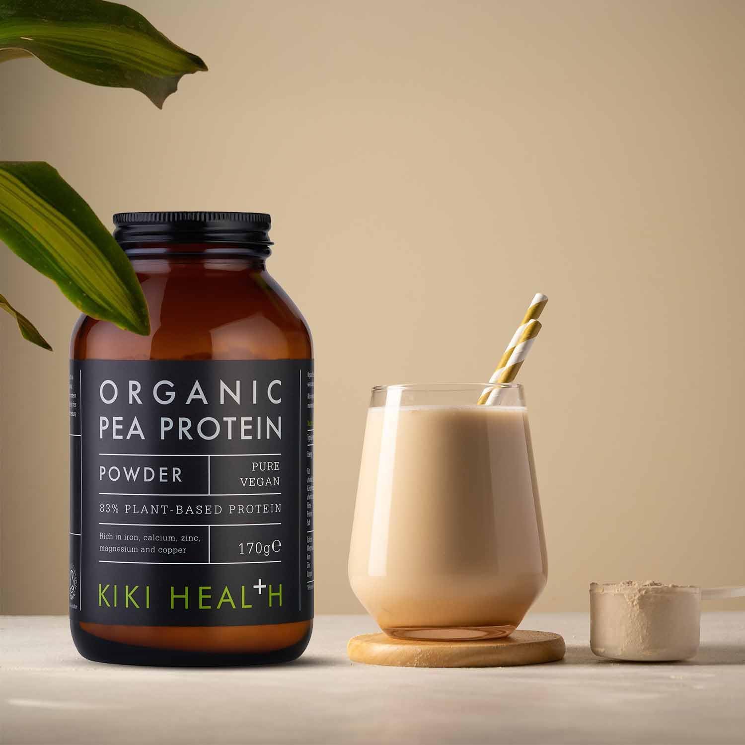 KIKI Health Organic Pea Protein Powder | High Protein Content, Organic & Sustainably Sourced | Vegan-Friendly, Low in Fat - Versatile & Easy to Use | Suitable for Vegetarians & Vegans - 170g : Amazon.co.uk: Health & Personal Care