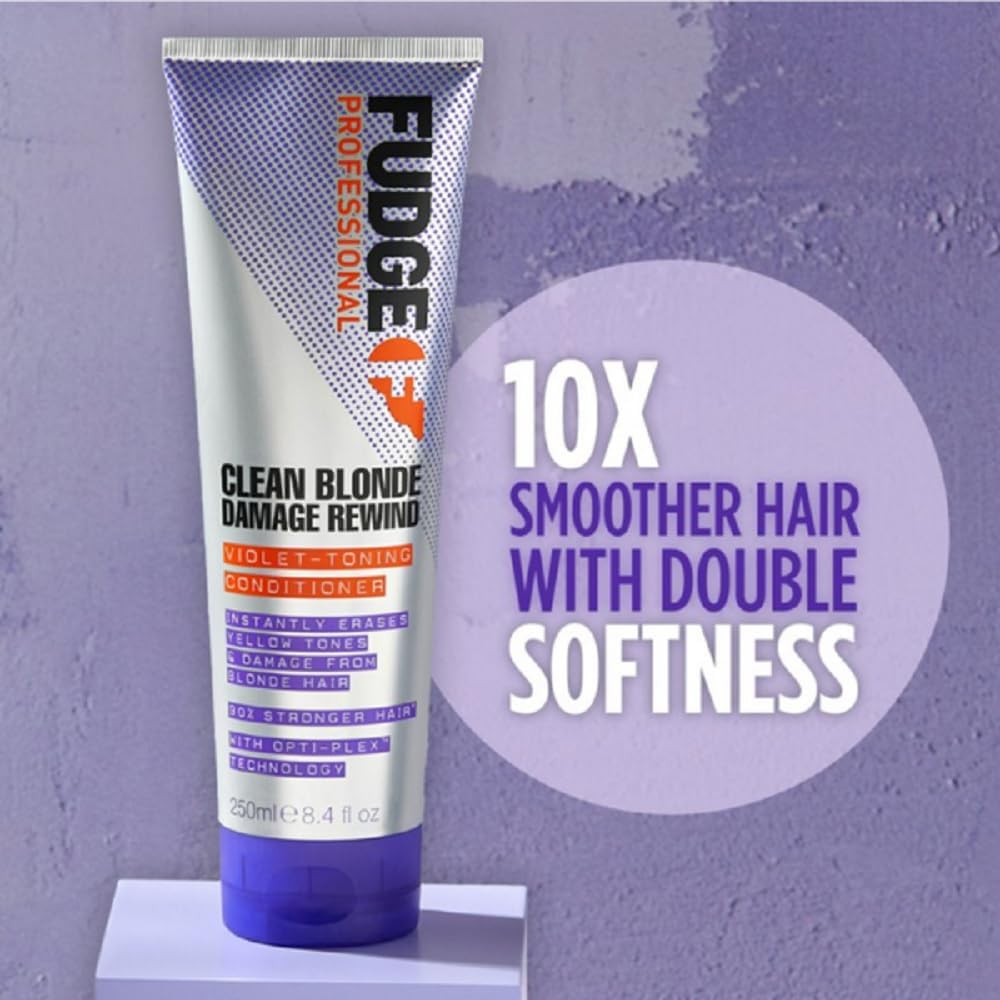 Fudge Professional Clean Blonde Damage Rewind Conditioner, Intense Purple Toning for Blonde Hair, Bond Repair Technology, Sulfate Free, 250 ml : Amazon.co.uk: Beauty