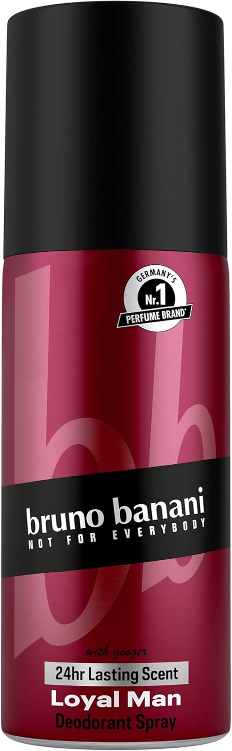 Bruno Banani Loyal Man Deodorant Body Spray With Aromatic Woody Men'S Fragrance, 24 Hours Long-Lasting, 150 Ml