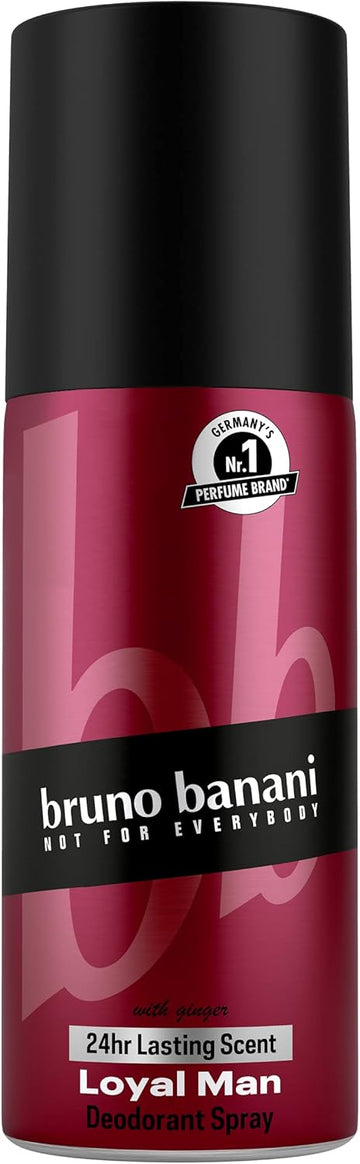 Bruno Banani Loyal Man Deodorant Body Spray With Aromatic Woody Men'S Fragrance, 24 Hours Long-Lasting, 150 Ml