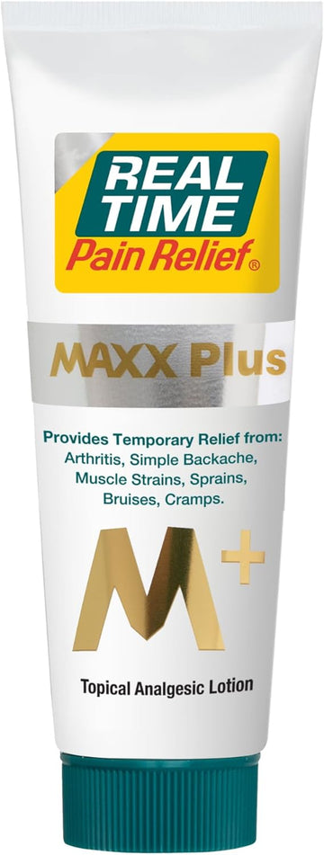 Real Time Pain Relief Maxx Plus - 7Oz Tube | Intensive Formula With 19 Natural Ingredients Including Hemp Oil | Fast-Acting Relief For Muscle Pain, Arthritis, Backaches, And More