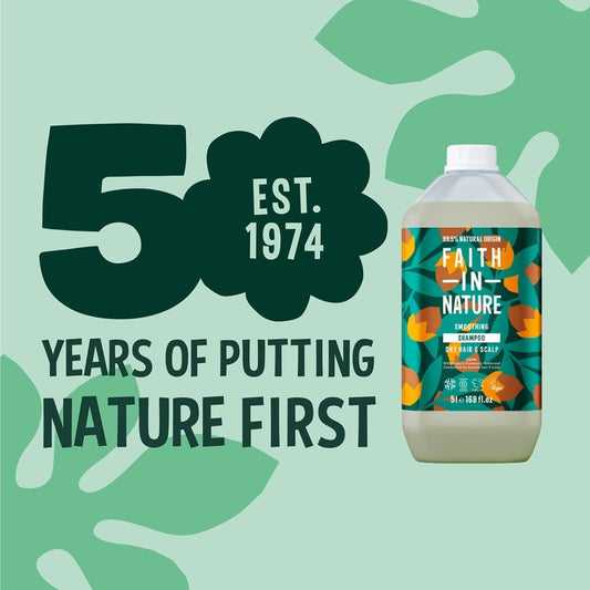 Faith In Nature Natural Seaweed & Citrus Shampoo, Detoxifying For Oily Hair & Scalp, Vegan & Cruelty Free, No Sls, Silicones Or Parabens, 5L Refill Pack