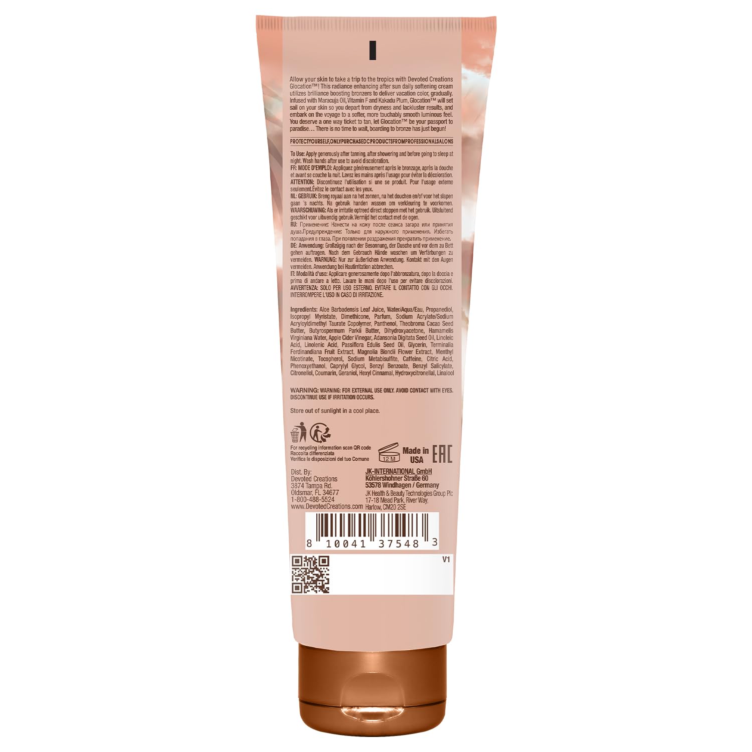 Devoted Creations Glocation - Lush After Sun Daily Softening Cream Moisturizer For All Day Hydration : Beauty & Personal Care